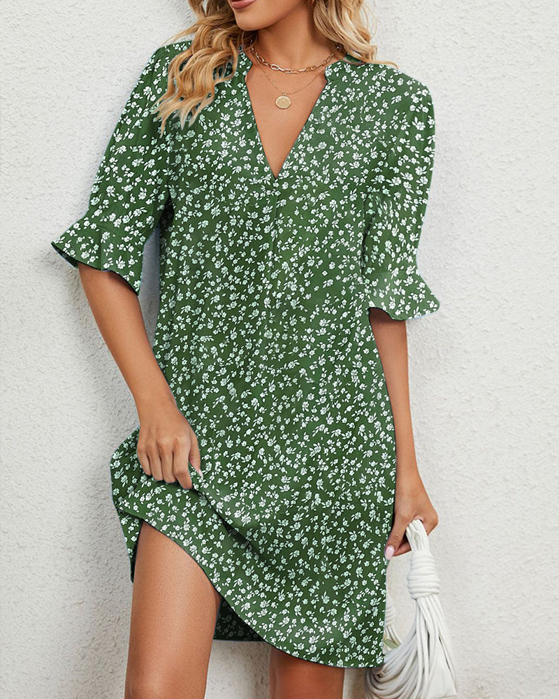 Liana | Wickelkleid mit Leichtem Stoff und Blumendruck für Damen