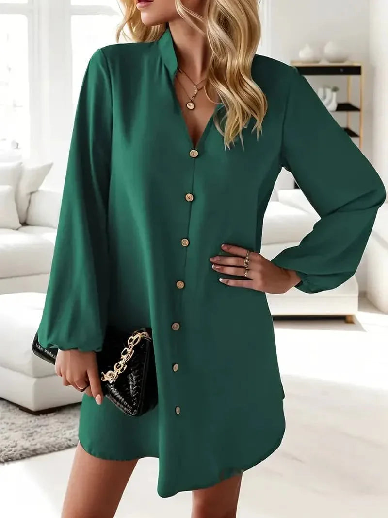 Mira | Hemdkleid mit Eleganter Passform und Langer Ärmeln für Damen
