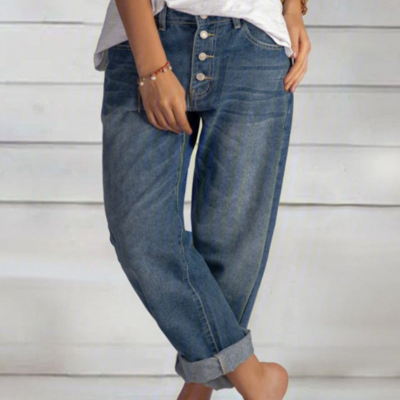 Livia | Designer-Jeans mit weitem Bein und Vintage-High-Waist für Frauen