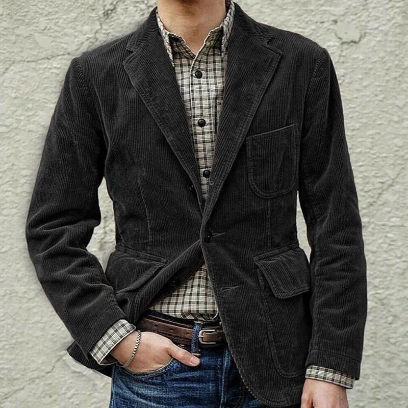 Maximilian | Cordjacke mit Strukturiertem Design und Klassischem Revers für Herren