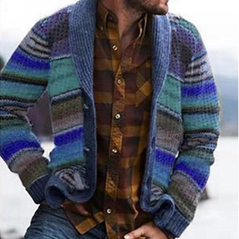 Liora | Strickjacke mit Mehrfarbigem Streifenmuster und Gemütlichem Design für Damen