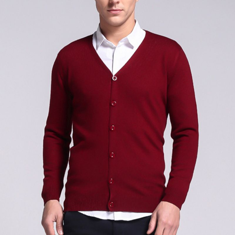 Luca | Cardigan mit Elegantem V-Ausschnitt und Weichem Stoff für Herren
