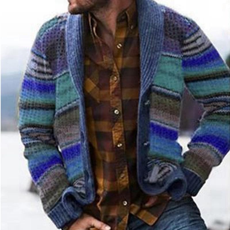 Liora | Strickjacke mit Mehrfarbigem Streifenmuster und Gemütlichem Design für Damen