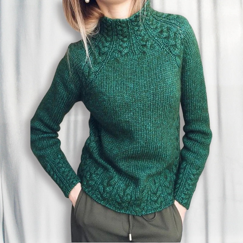 Livia | Rollkragenpullover mit Stilvollem Zopfmuster und Kuscheligem Komfort für Damen