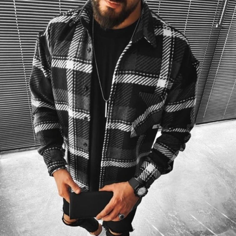Lukas | Karierte Jacke mit Lässigem Schnitt und Praktischen Taschen für Männer