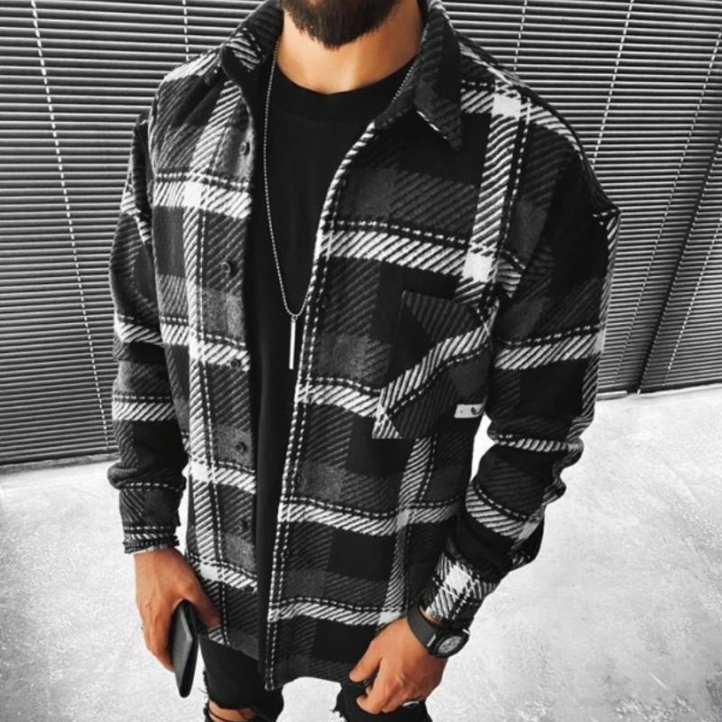 Lukas | Karierte Jacke mit Lässigem Schnitt und Praktischen Taschen für Männer