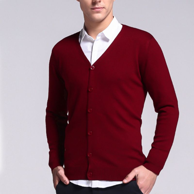 Luca | Cardigan mit Elegantem V-Ausschnitt und Weichem Stoff für Herren