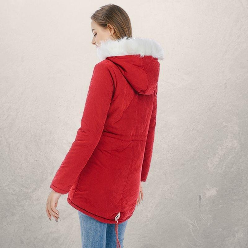 Livia | Parka mit Stilvollem Kunstpelz und Anpassbarem Taillenzug für Frauen
