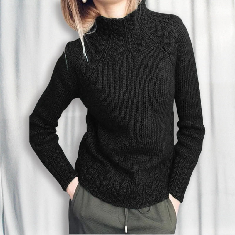 Livia | Rollkragenpullover mit Stilvollem Zopfmuster und Kuscheligem Komfort für Damen