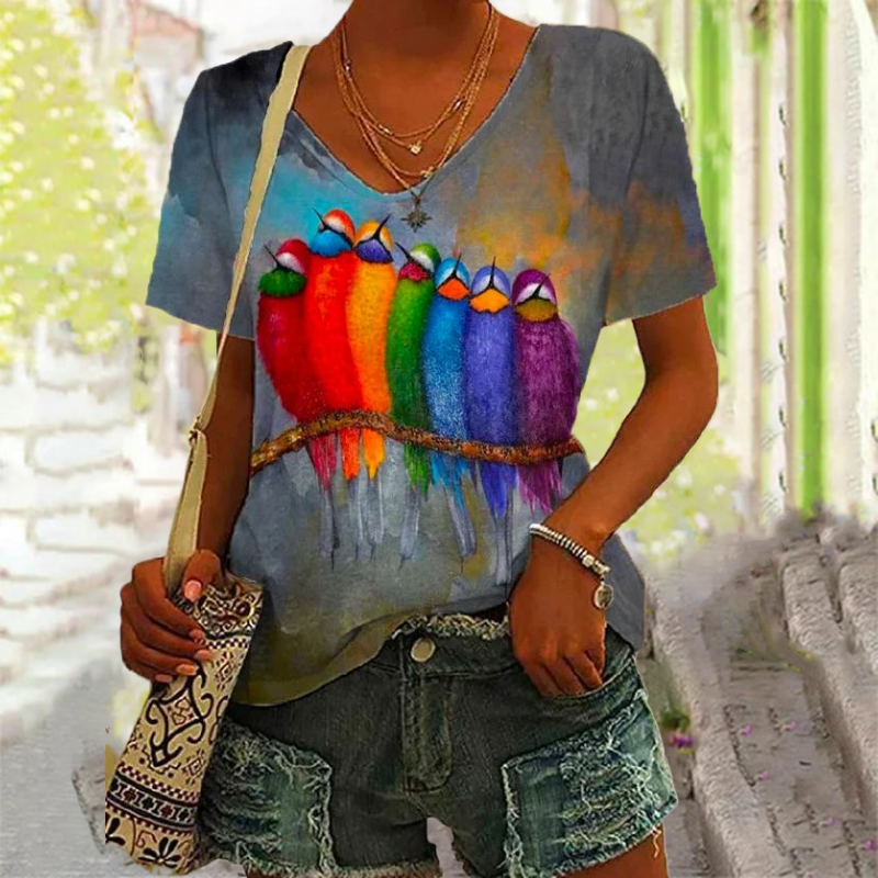 Livia | Bluse mit Extravaganten Farben und Modernem Design für Frauen