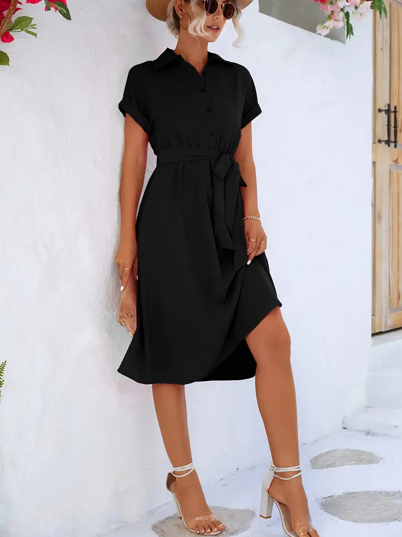 Livia | Hemdkleid mit leichtem Stoff und akzentuierendem Gürtel für Frauen