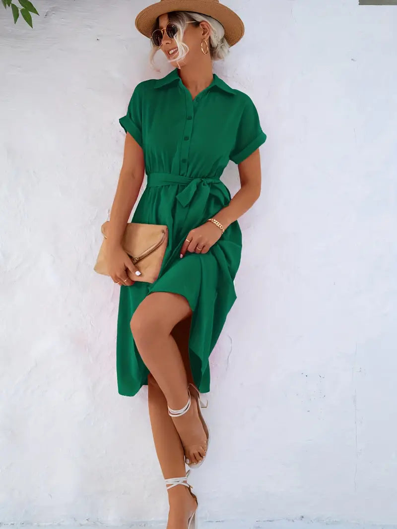 Livia | Hemdkleid mit leichtem Stoff und akzentuierendem Gürtel für Frauen