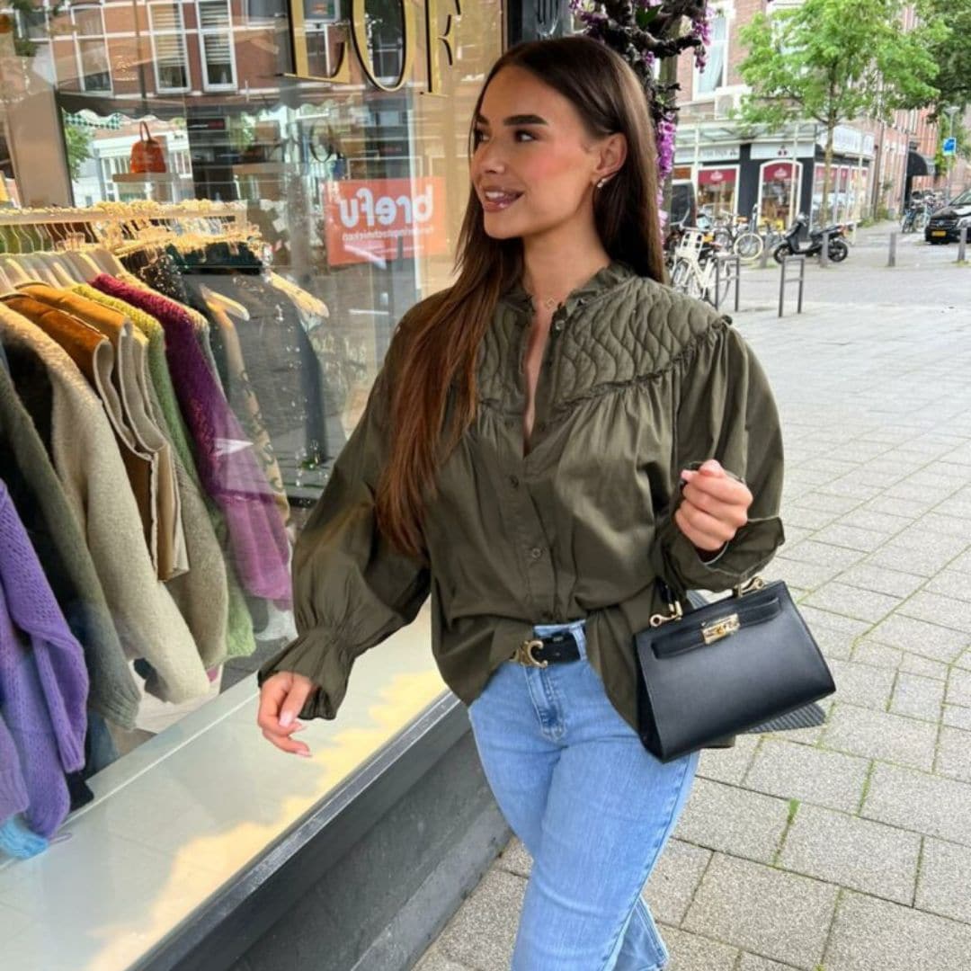 Amara | Langärmelige Bluse mit Eleganten Details für Frauen