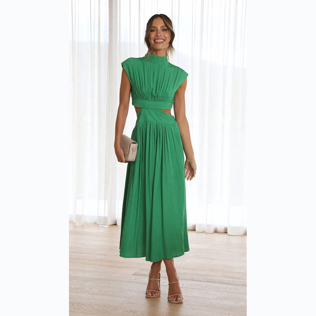 Siena | Midi-Kleid mit Eleganten Cut-Outs und Fließendem Stoff für Frauen