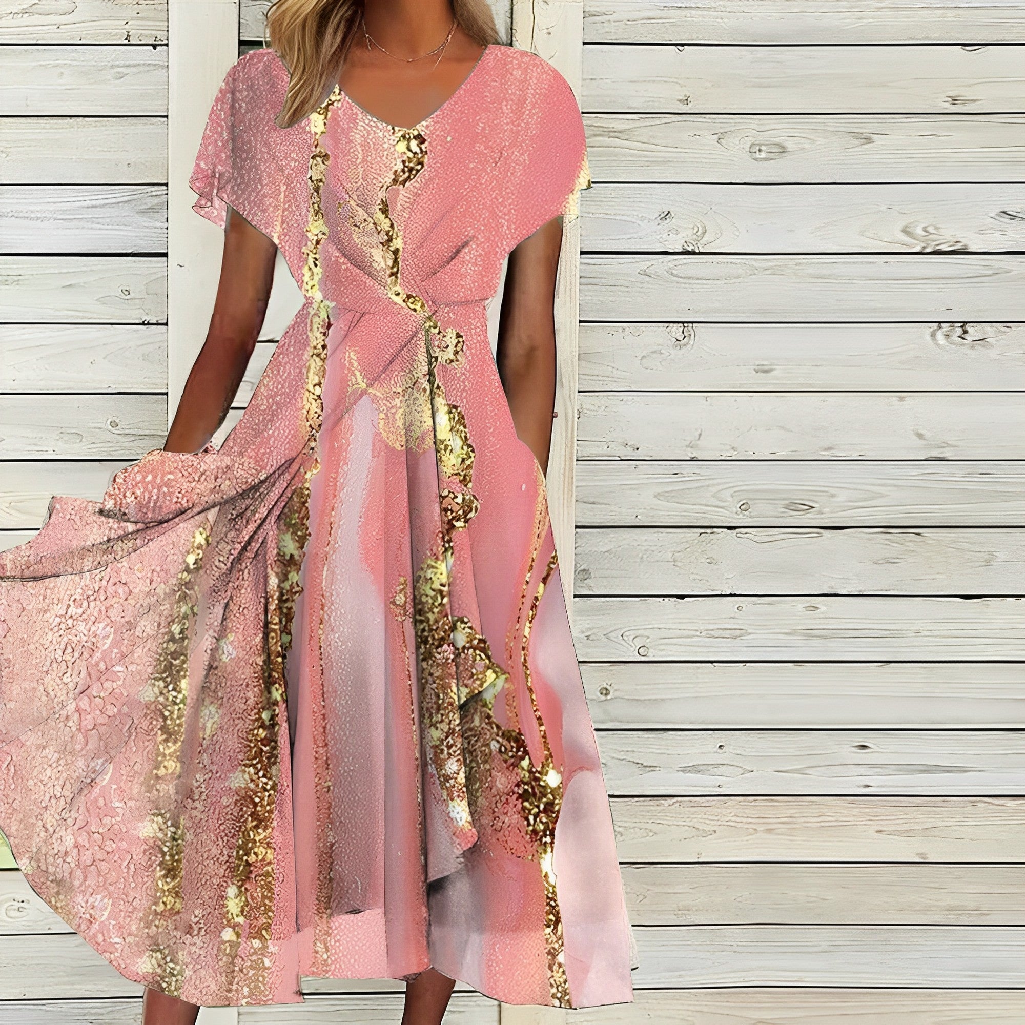 Liora | Wickelkleid mit Pailletten und Tüll für besondere Anlässe