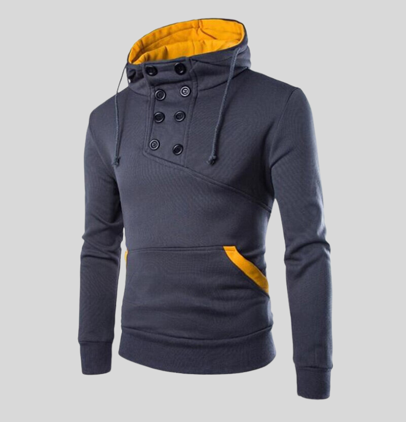 Luna | Hoodie mit Asymmetrischem Design und Knopfdetails für Damen