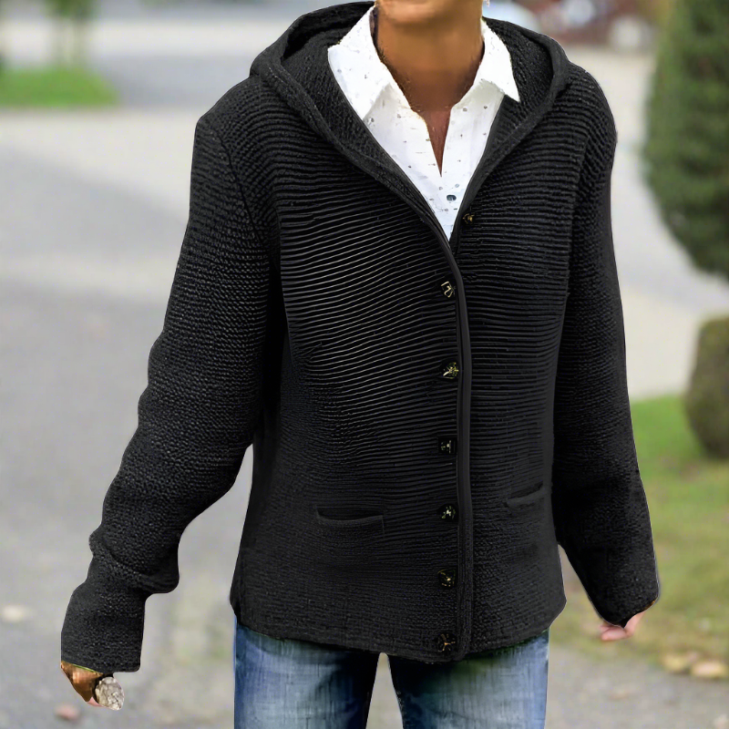 Livia | Strickjacke mit Weichem Material und Kapuze für Damen