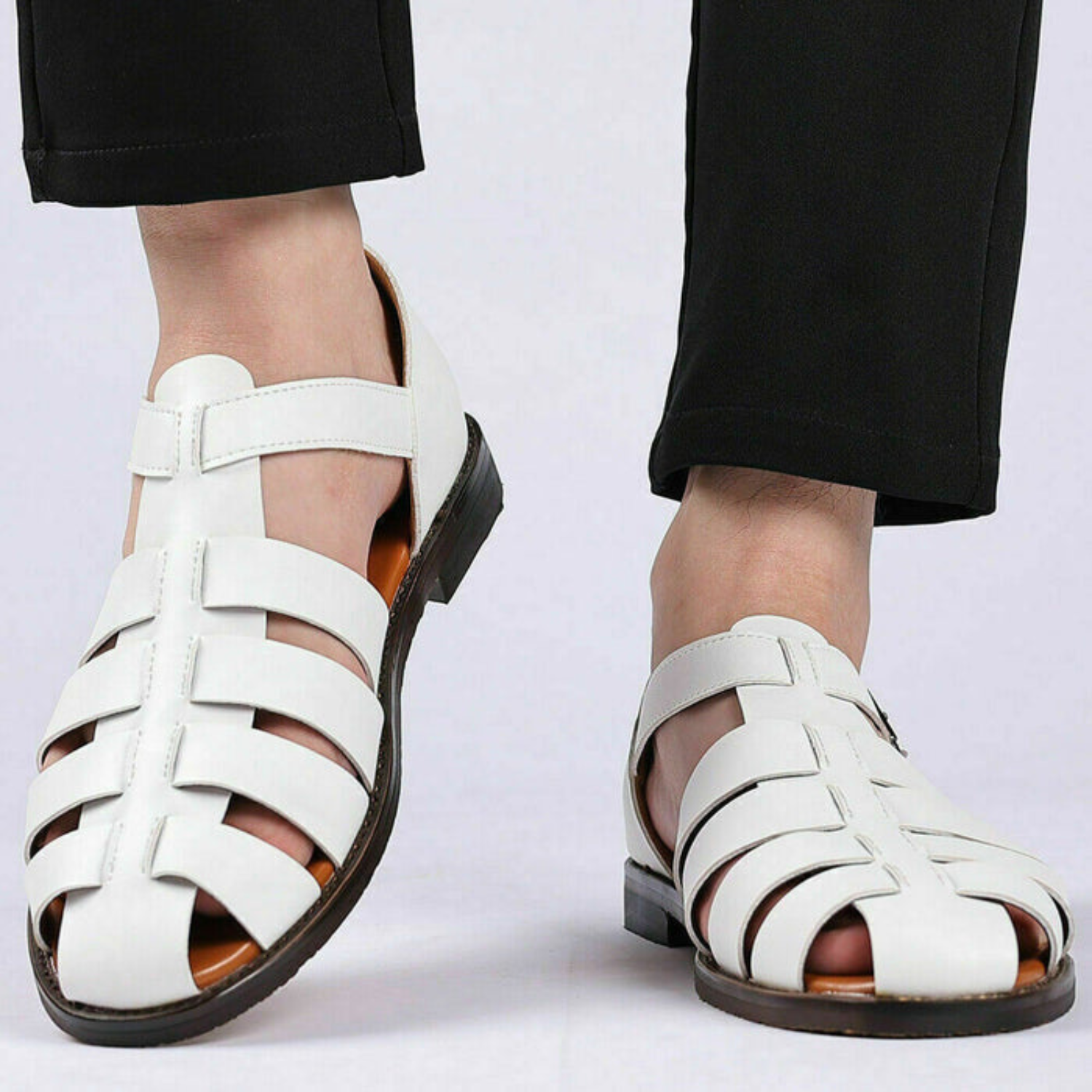 Kyle - Klassische Und Elegante Ledersandalen