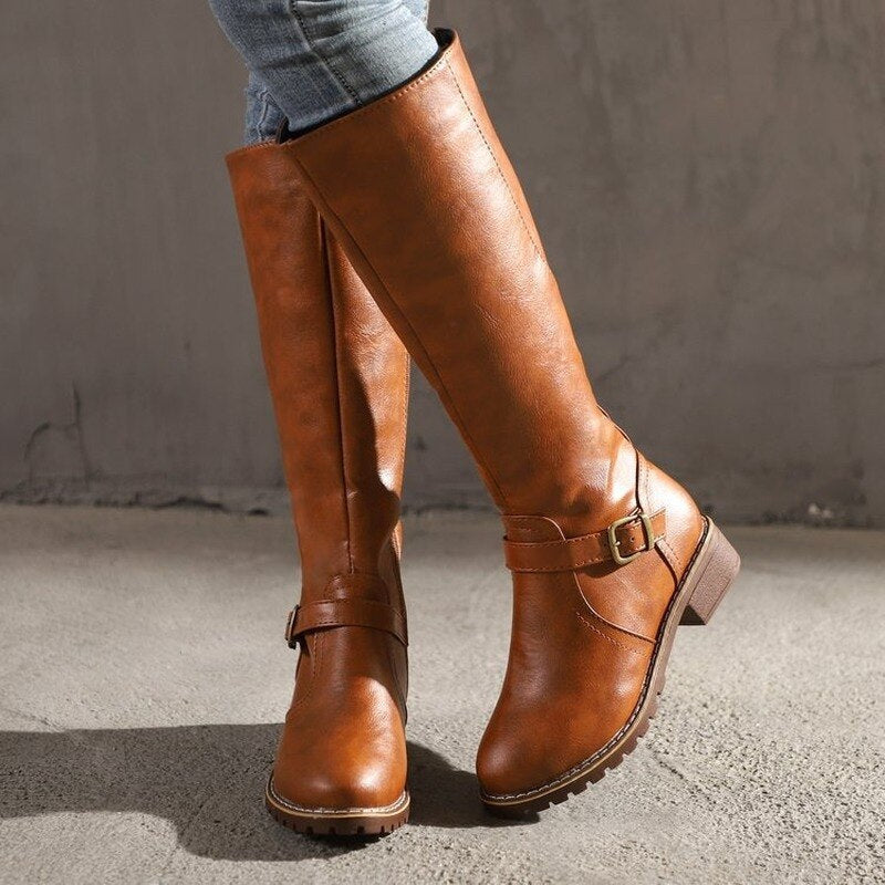 Livia | Stiefel mit Eleganter Schnalle und Bequemem Sitz für Damen