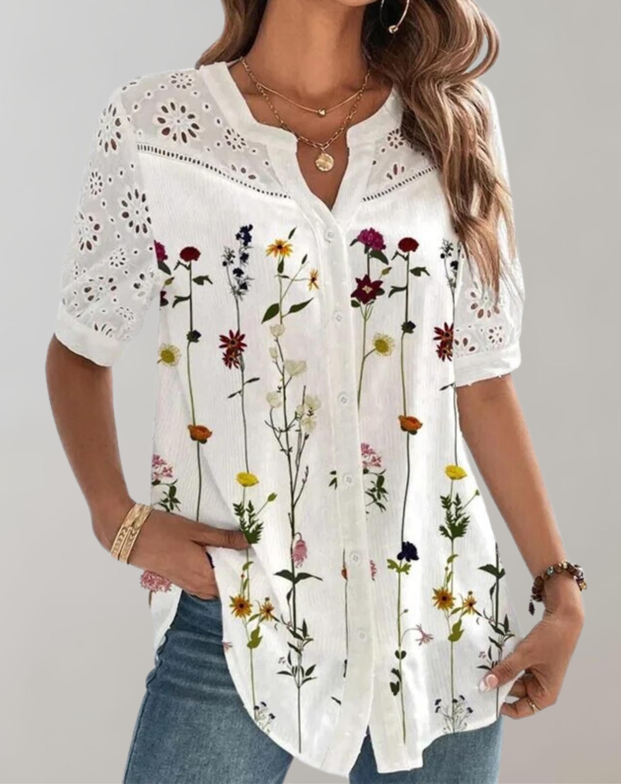 Aurelian- Women Hollow Stickerei Floral