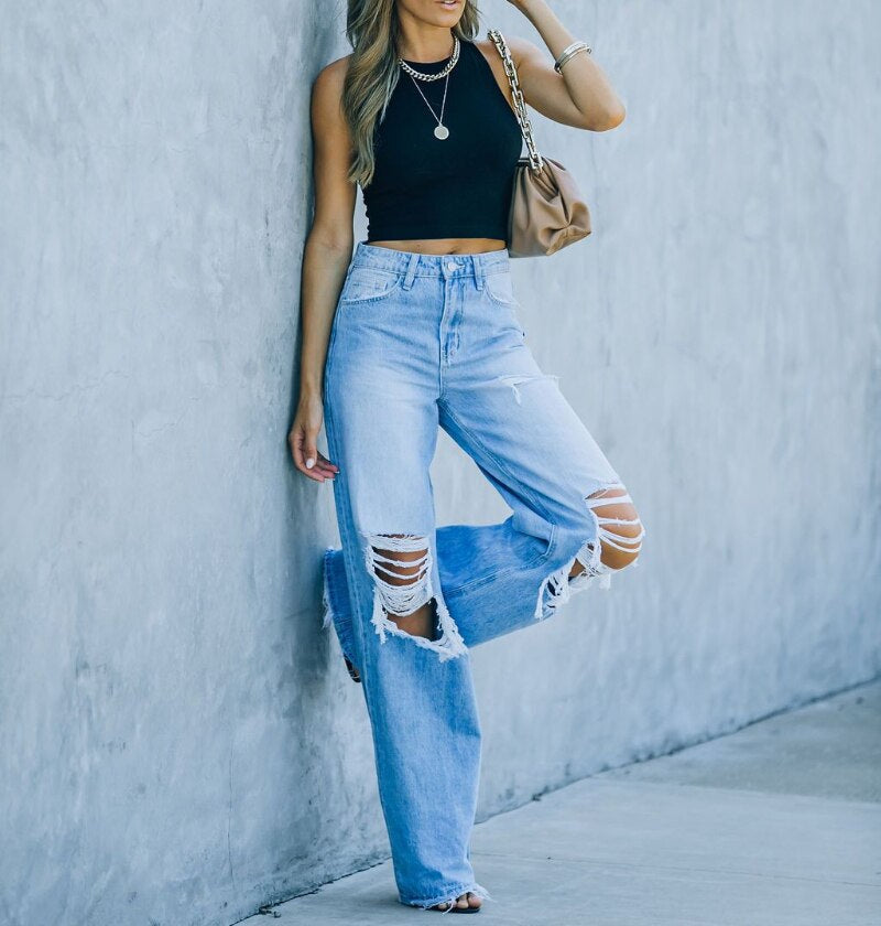 Sophie | Jeans mit Hochbund und Vintage-Waschung für modebewusste Frauen