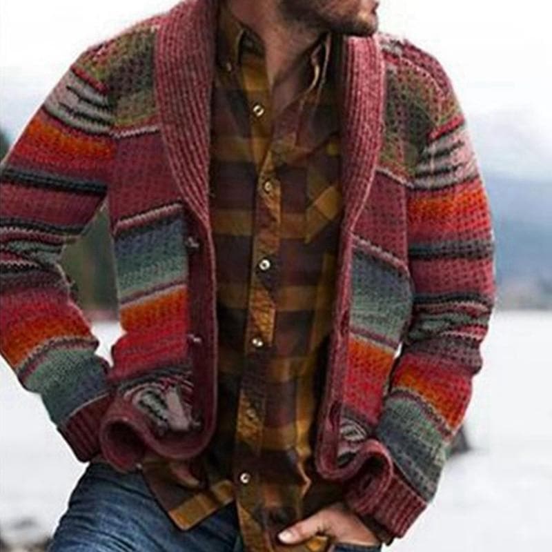 Liora | Strickjacke mit Mehrfarbigem Streifenmuster und Gemütlichem Design für Damen