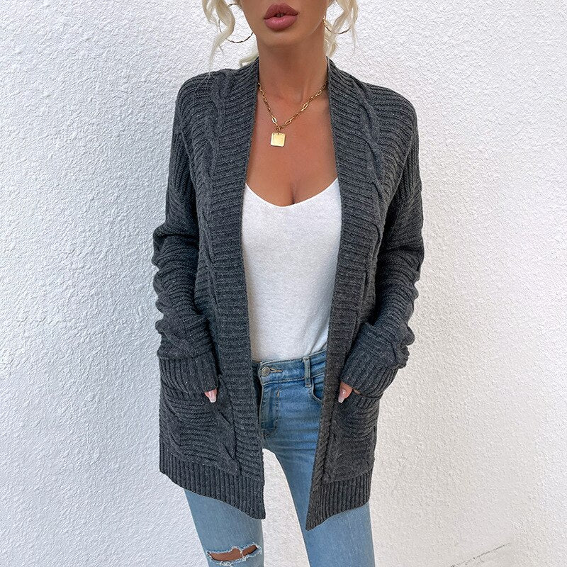 Leona | Cardigan mit Gemütlichem Strick und Fronttaschen für Frauen