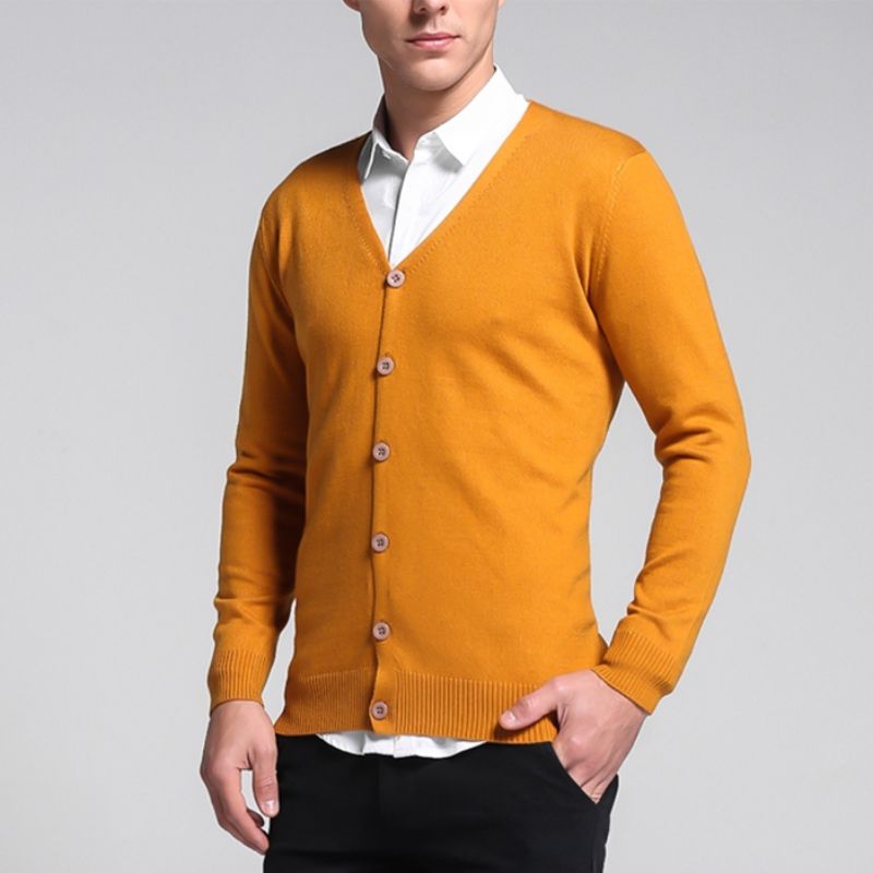 Luca | Cardigan mit Elegantem V-Ausschnitt und Weichem Stoff für Herren