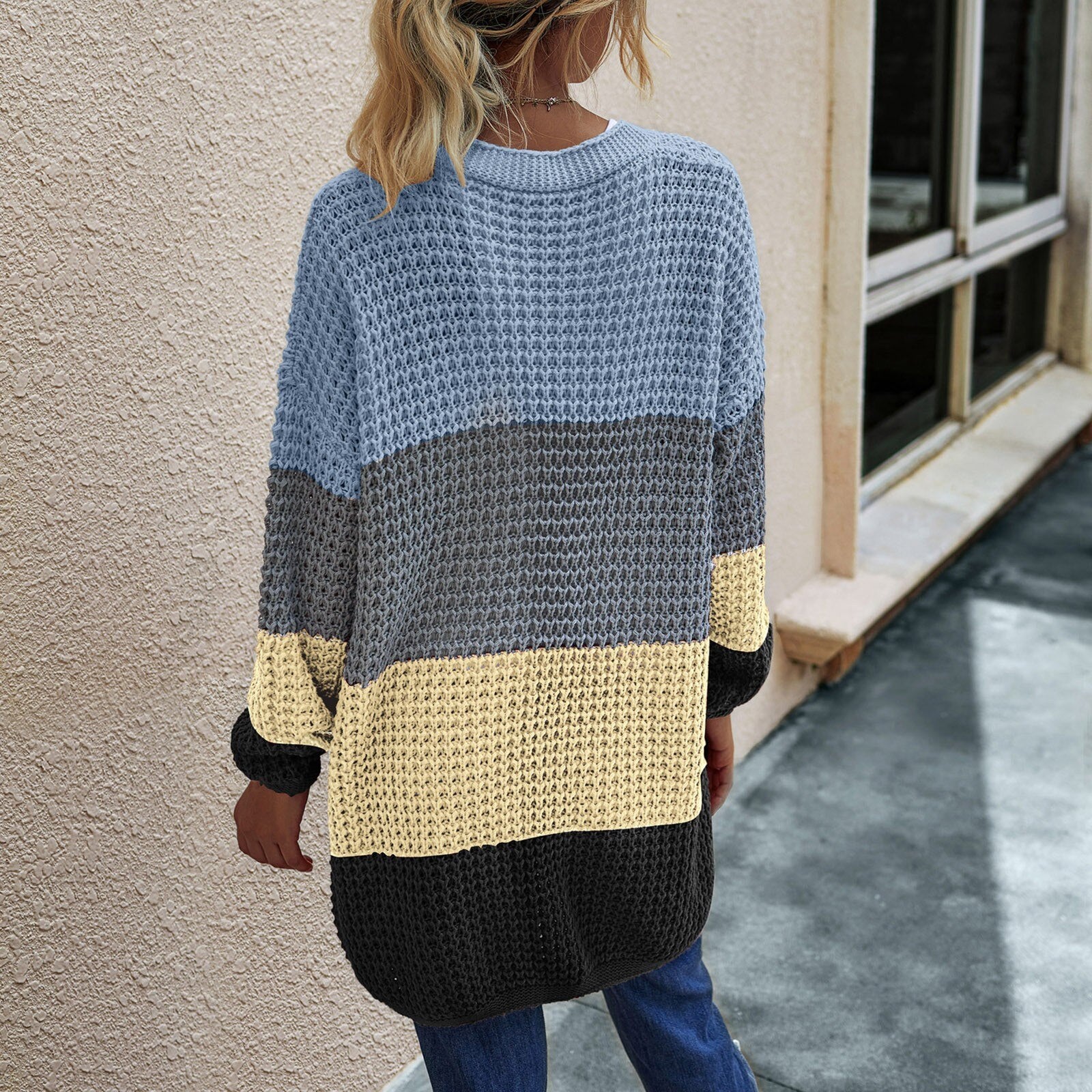 Livia | Strickjacke mit Farbblock-Design und praktischen Taschen für Frauen