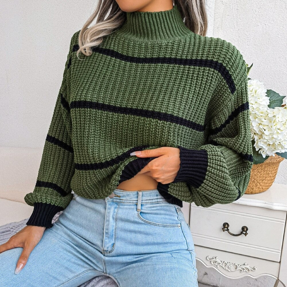 Celina | Pullover mit Hochkragen und Atmungsaktivem Stoff für Herbst-Winter