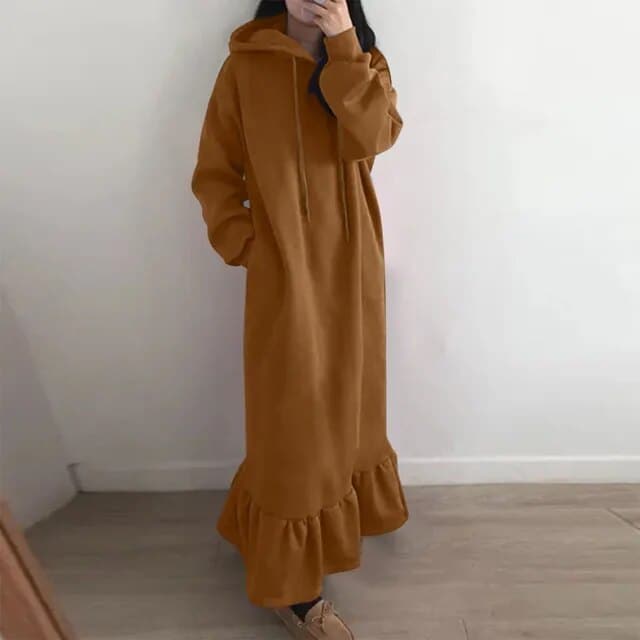 Liora | Kapuzen-Sweatshirt-Kleid mit Elegantem Design und Praktischen Taschen für Frauen