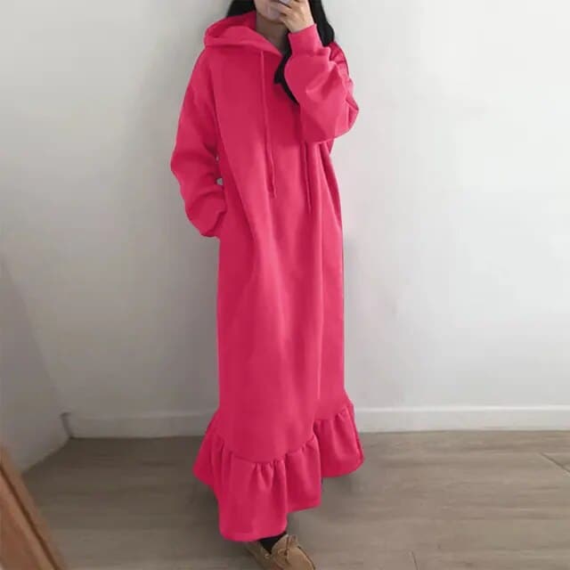 Liora | Kapuzen-Sweatshirt-Kleid mit Elegantem Design und Praktischen Taschen für Frauen