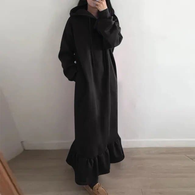 Liora | Kapuzen-Sweatshirt-Kleid mit Elegantem Design und Praktischen Taschen für Frauen