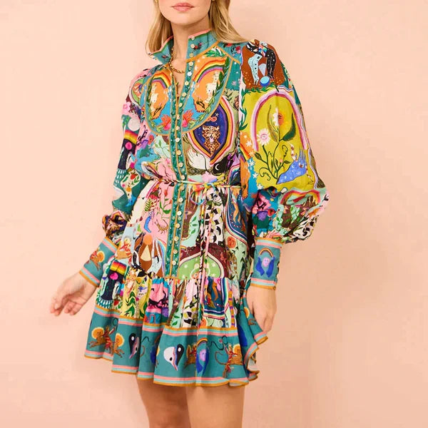 Willa - Bequemes Minikleid mit vollen Ärmeln