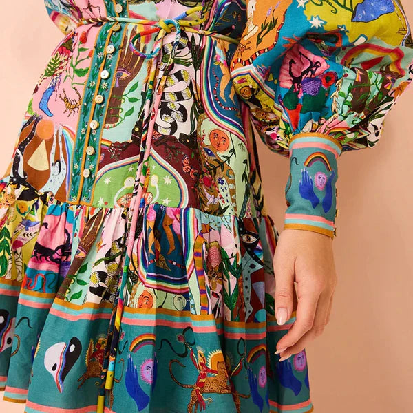 Willa - Bequemes Minikleid mit vollen Ärmeln