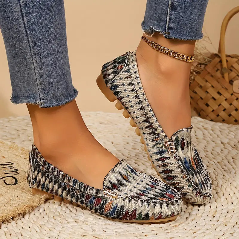 Jessca | Klassische Slipper mit Geschlossener Spitze und Print