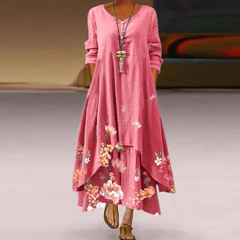 Sienna | Maxi-Kleid mit Atmungsaktivem Stoff und Asymmetrischem Saum für Damen