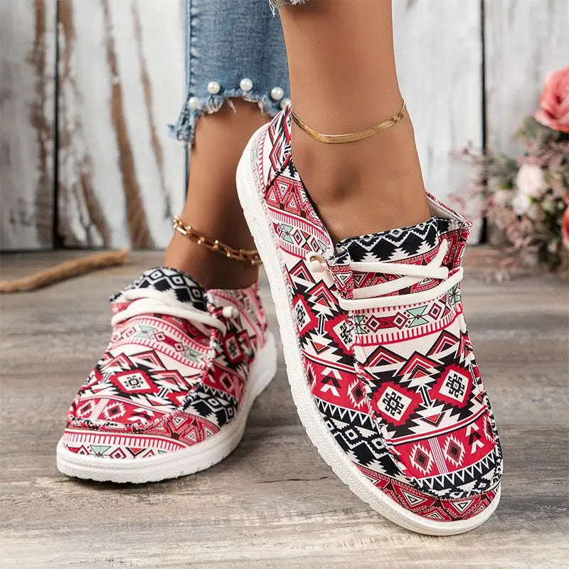 Naia - Flache Segeltuchschuhe für Frauen