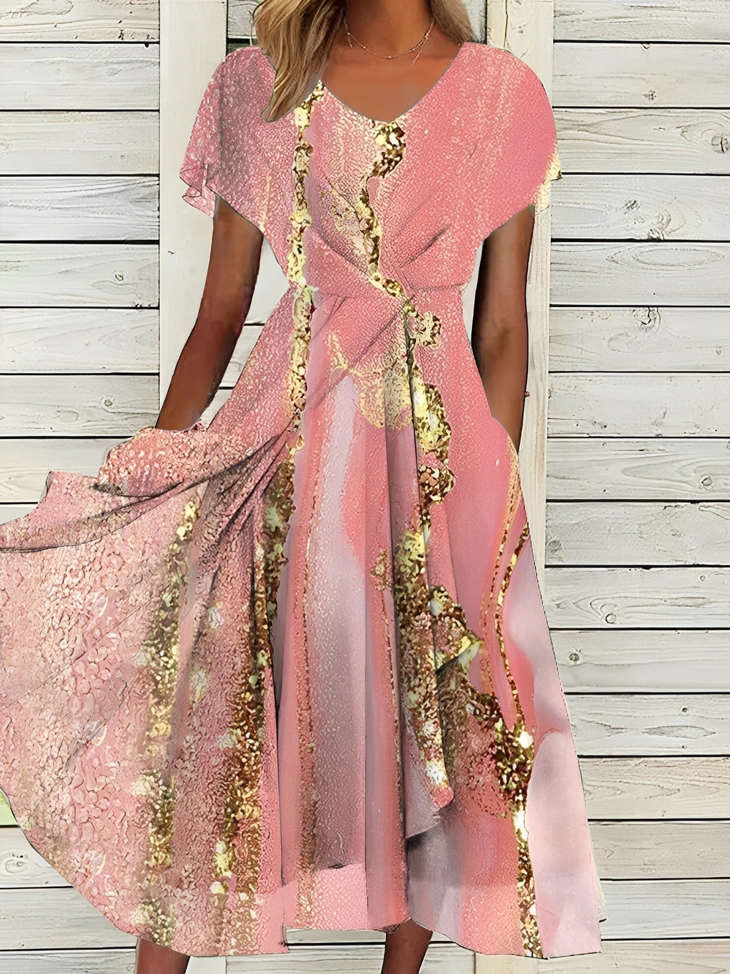 Liora | Wickelkleid mit Pailletten und Tüll für besondere Anlässe