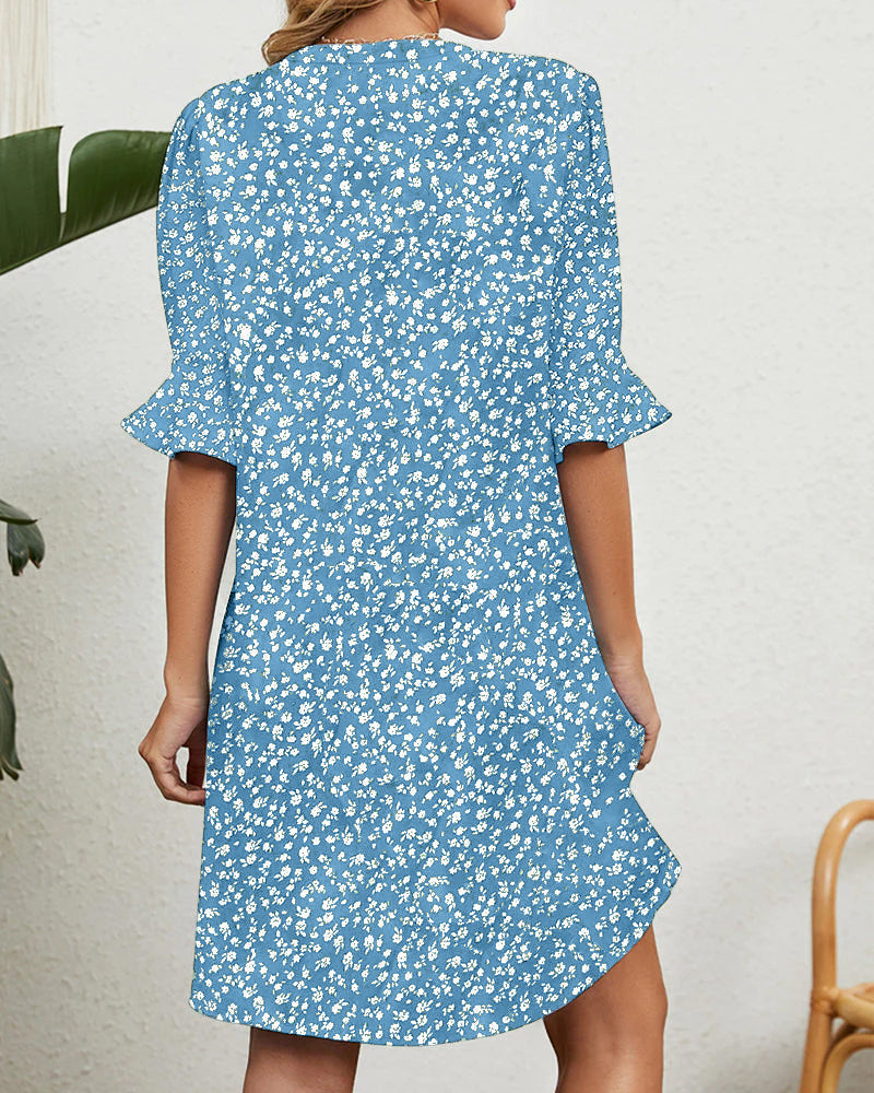 Liana | Wickelkleid mit Leichtem Stoff und Blumendruck für Damen
