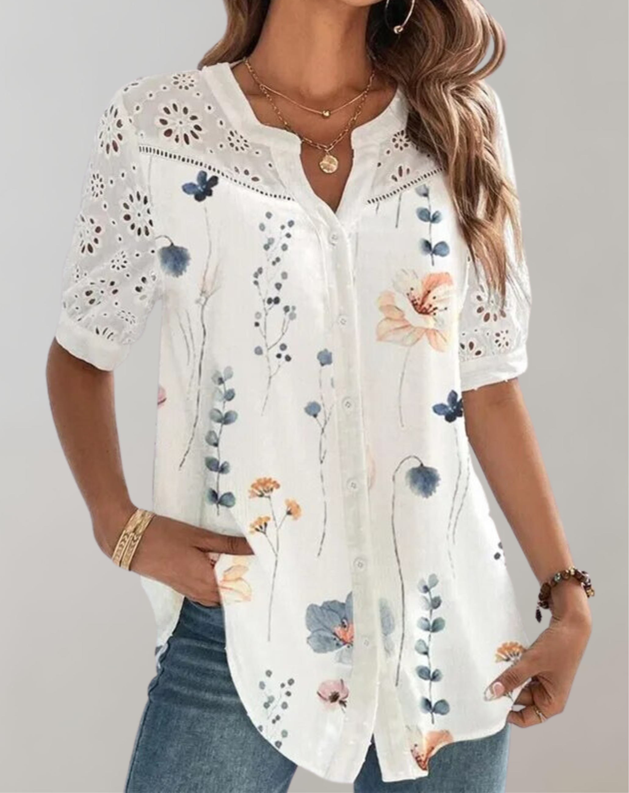 Aurelian- Women Hollow Stickerei Floral