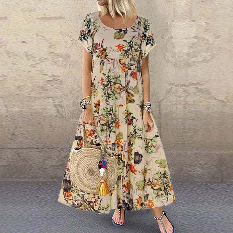 Livia | Maxikleid mit Leichtem Stoff und Blumenmuster für Damen
