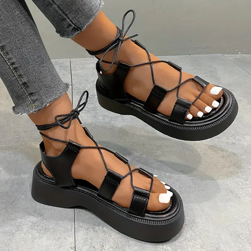 Kreuny | Komfort-Plattform-Schuhe mit Kreuzmuster