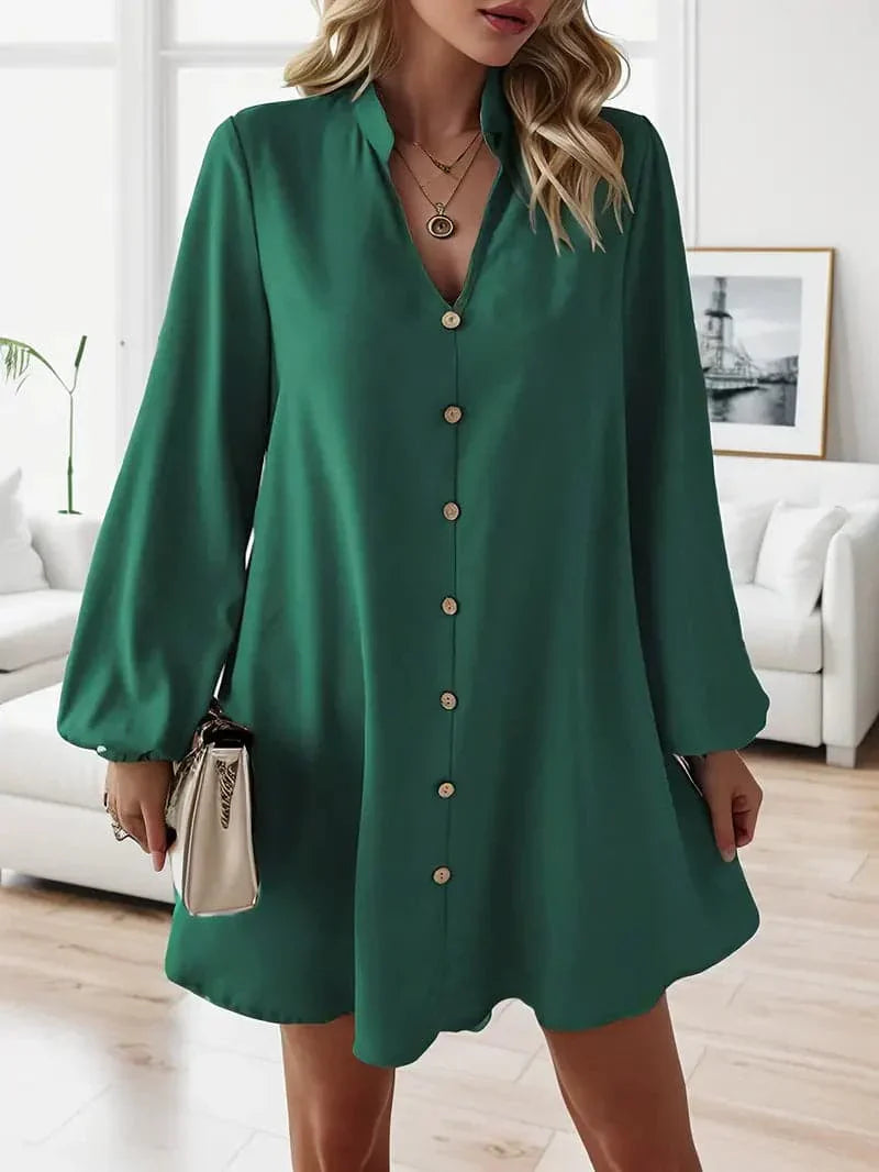 Mira | Hemdkleid mit Eleganter Passform und Langer Ärmeln für Damen