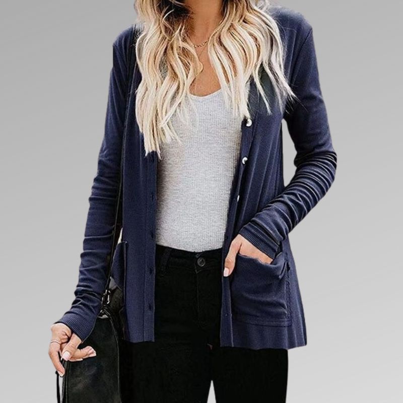 Livia | Cardigan mit Weichem Stoff und Praktischen Taschen für Frauen