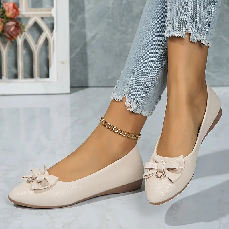 Sellie | Elegante Flache Schuhe mit Schleife