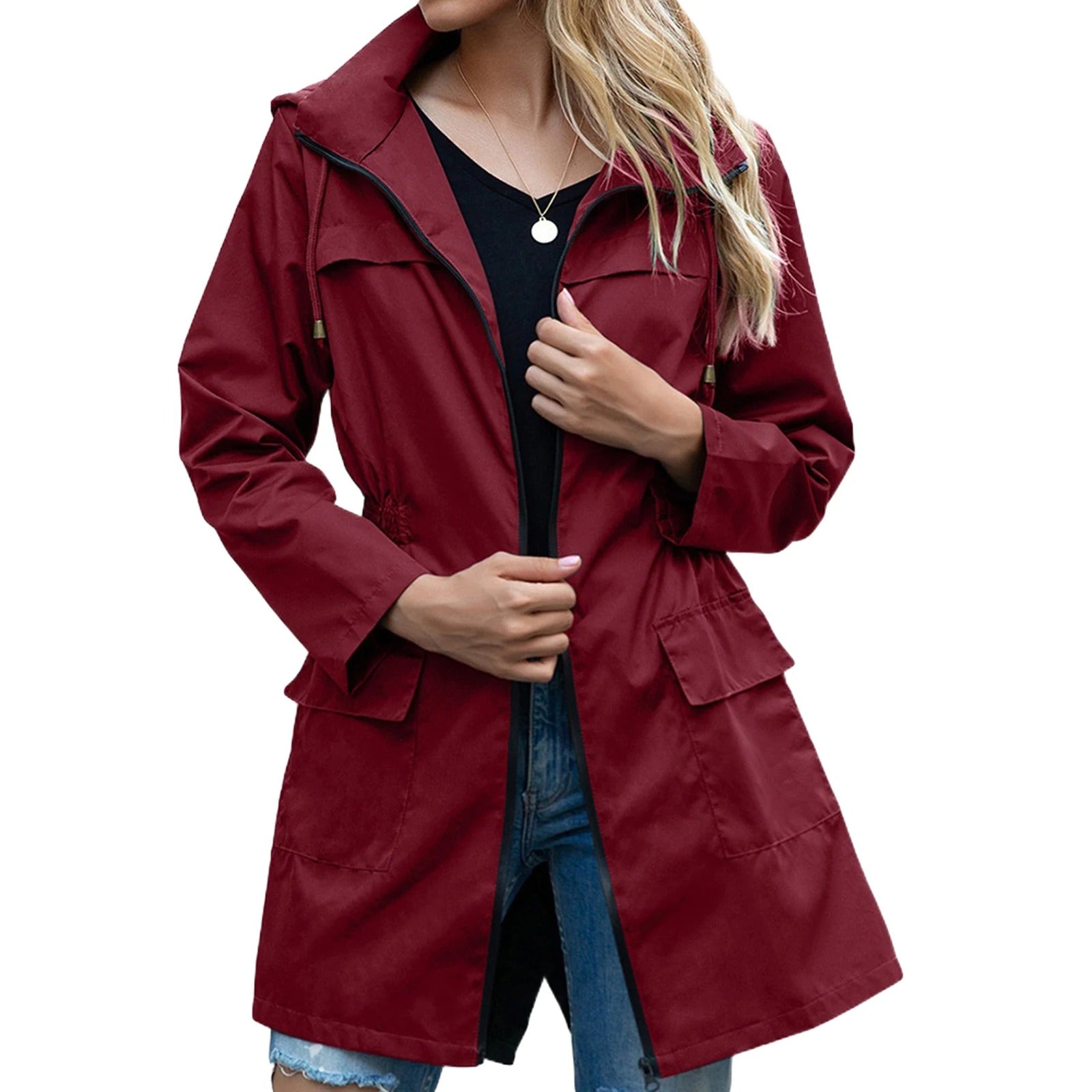 Campbell - Leichte winddichte und wasserdichte lange Sommerjacke