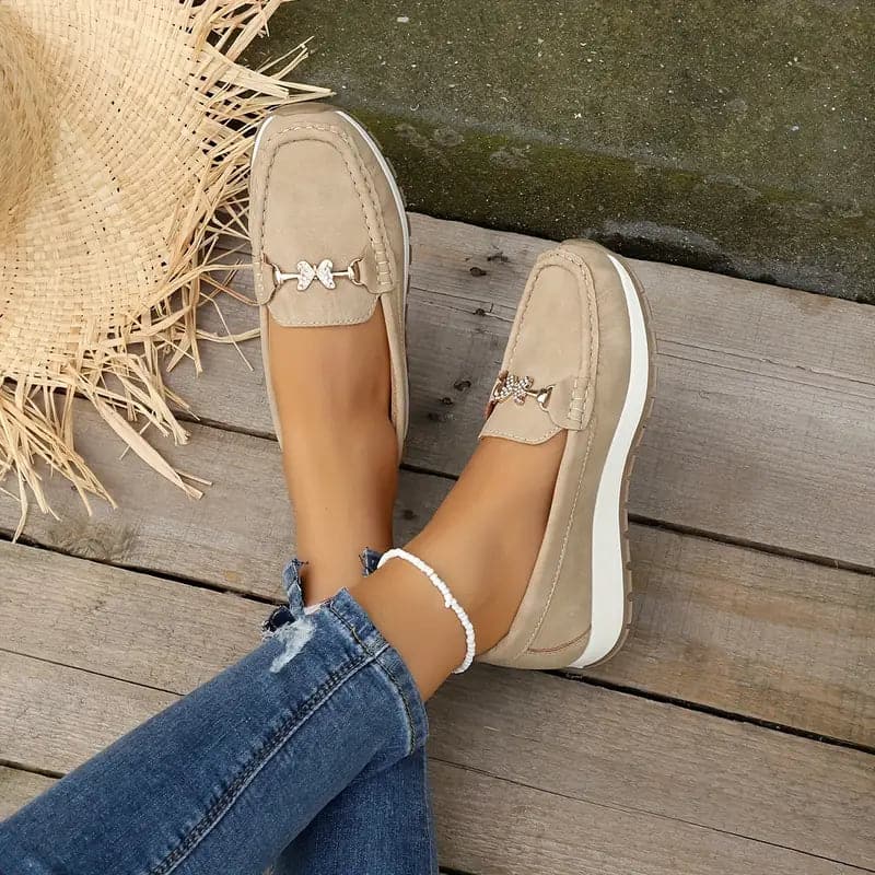 Livia | Leder Loafer mit Eleganter Schleifenverzierung für Damen