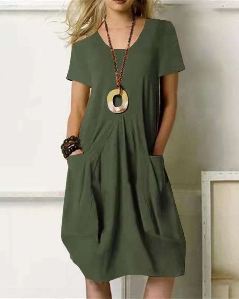 Livia | Kleid mit Bequemen Schnitt und Praktischen Taschen für Frauen
