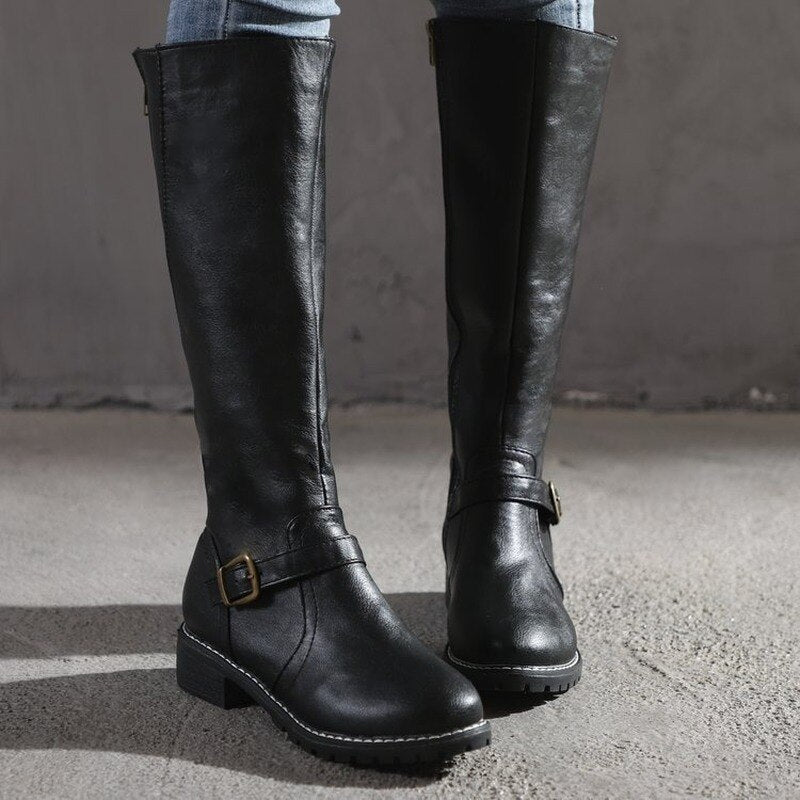 Livia | Stiefel mit Eleganter Schnalle und Bequemem Sitz für Damen